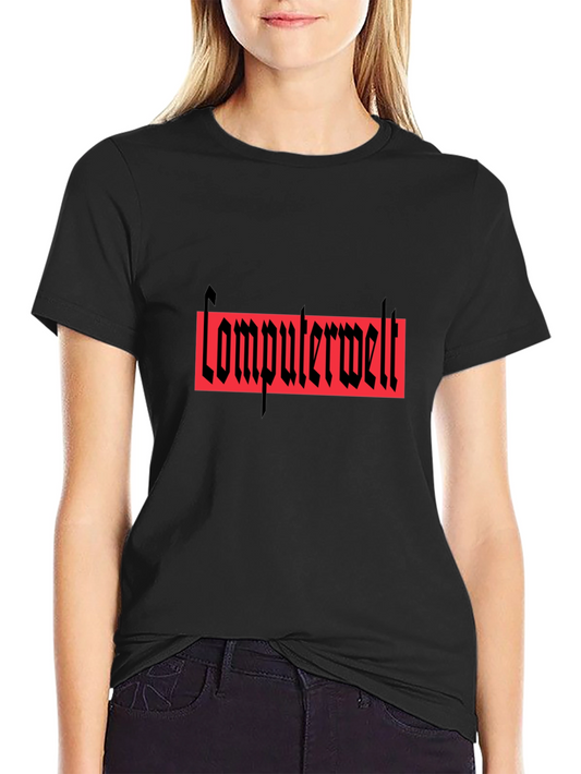 Computerwelt Graphic T-Shirt - Black Crew Neck Tee