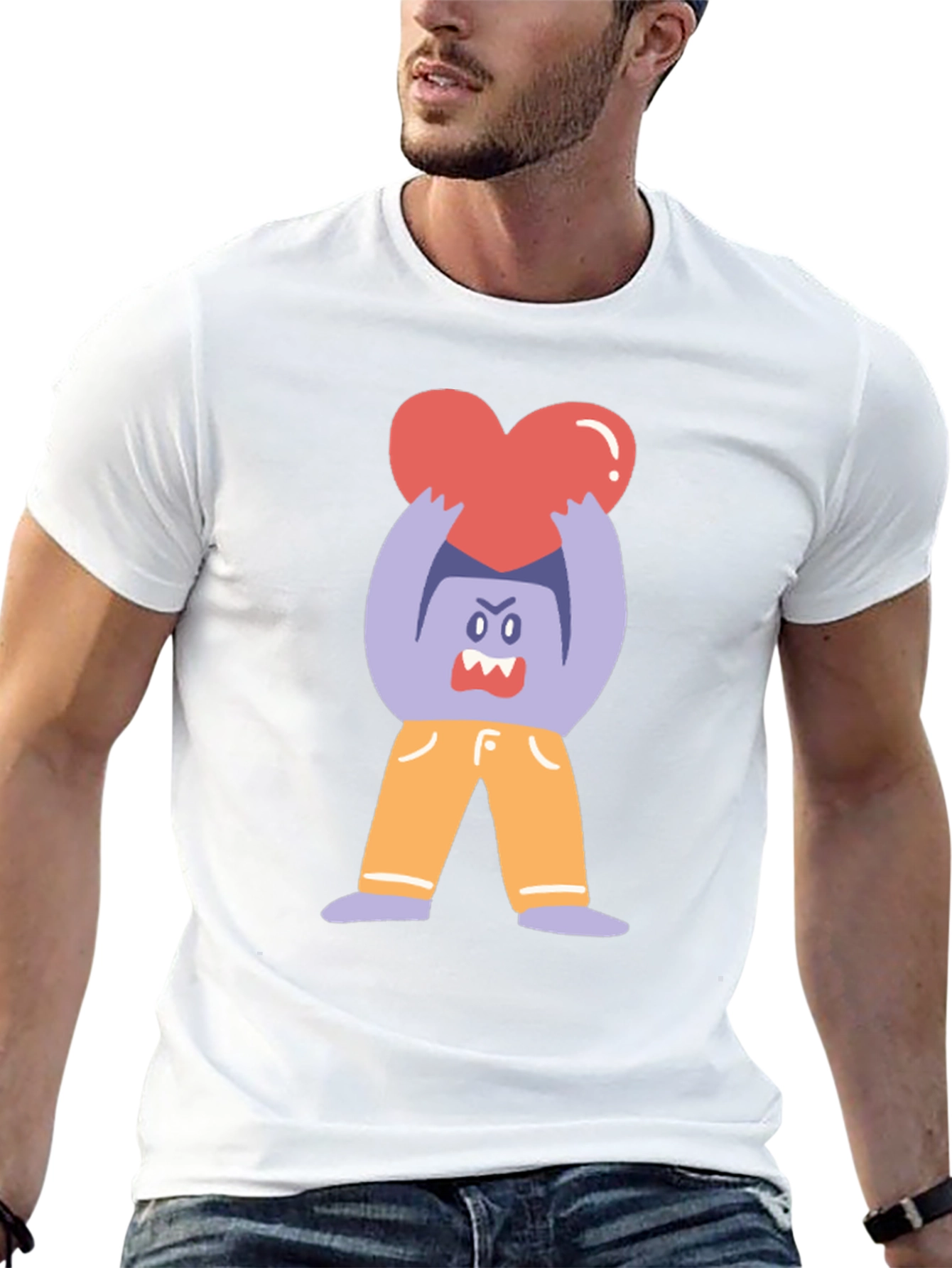 Monster Heart Graphic Tee - Soft Cotton Blend