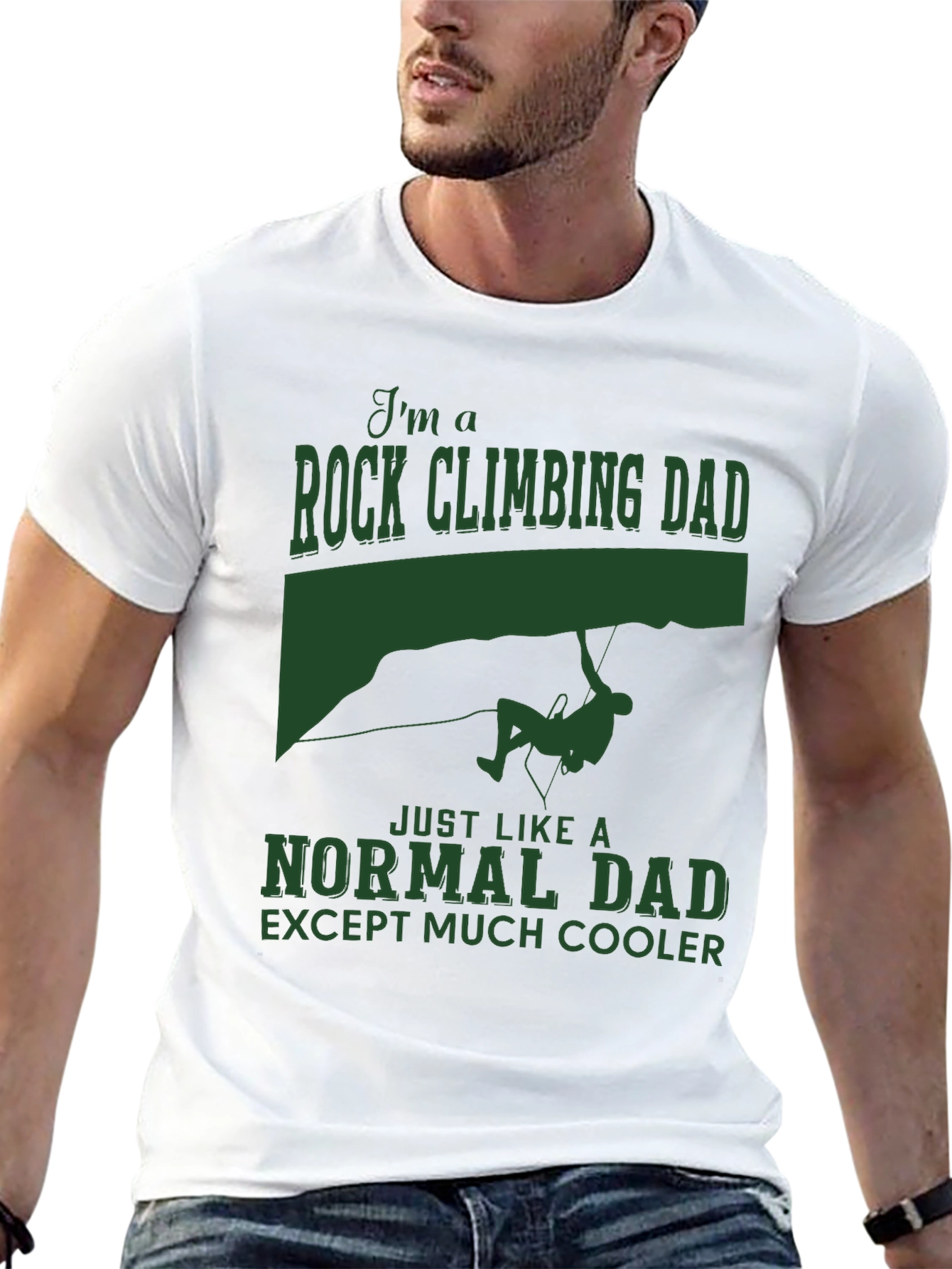 Rock Climbing Dad T-Shirt: Cool Fathers Day Gift