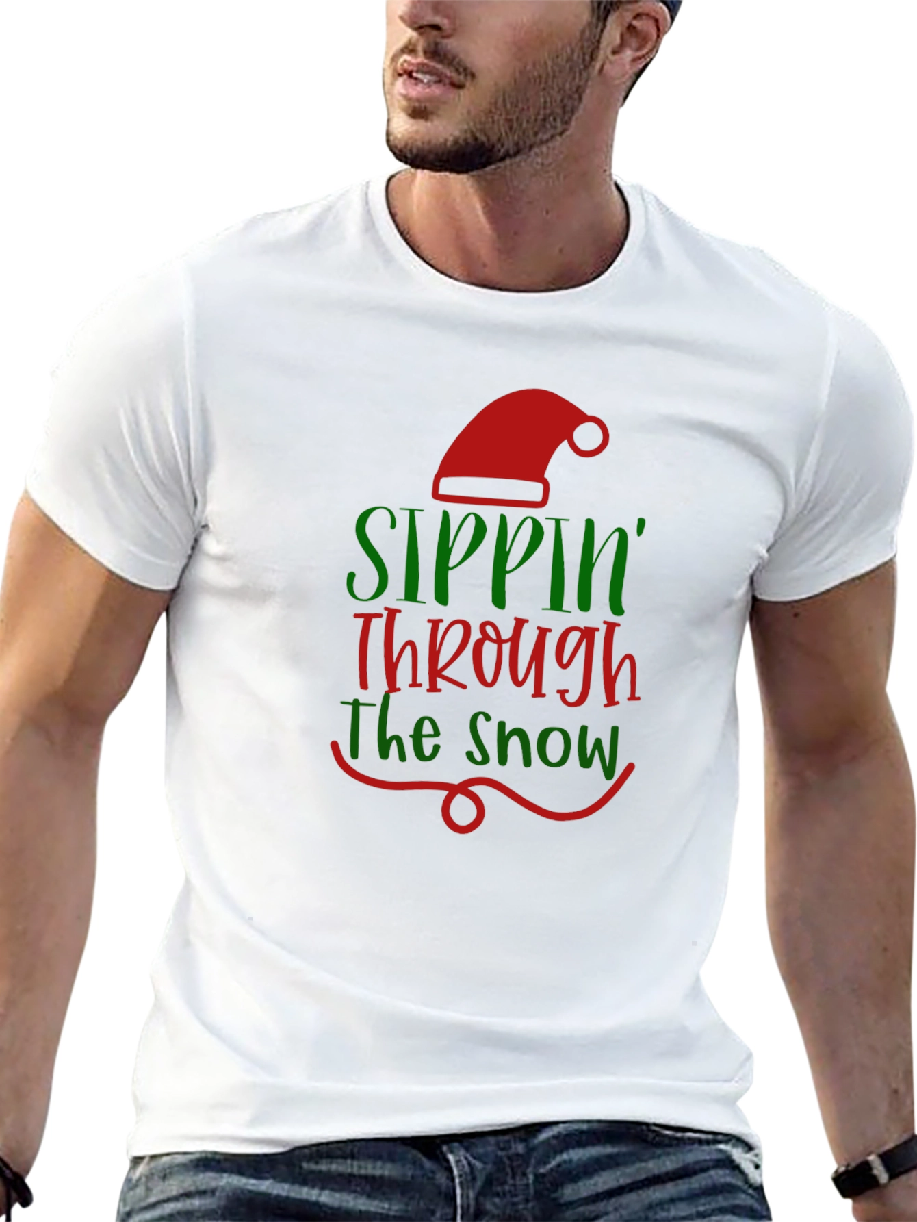 Sippin Through the Snow Christmas Tee