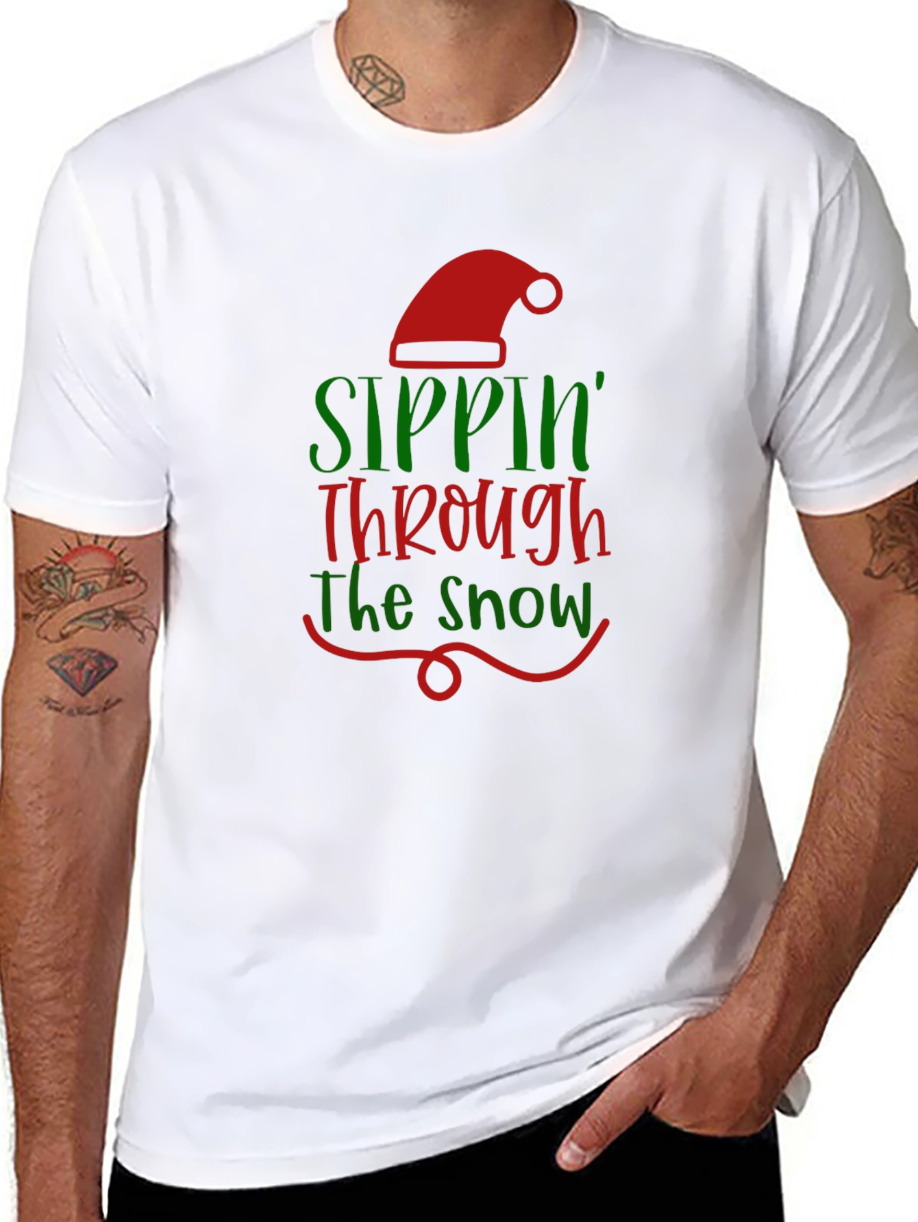 Sippin Through the Snow Christmas Tee