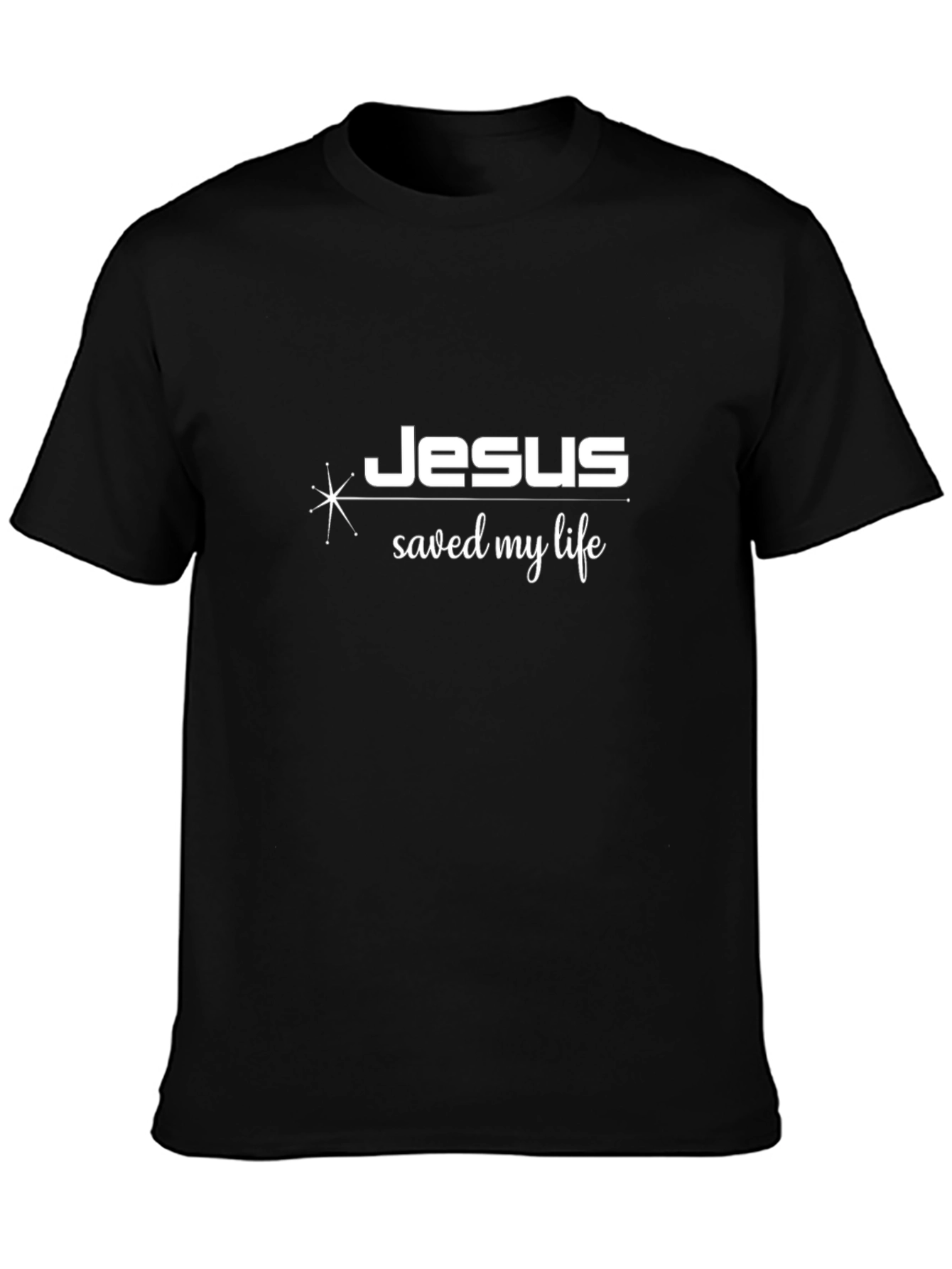 Jesus Saved My Life Black T-Shirt