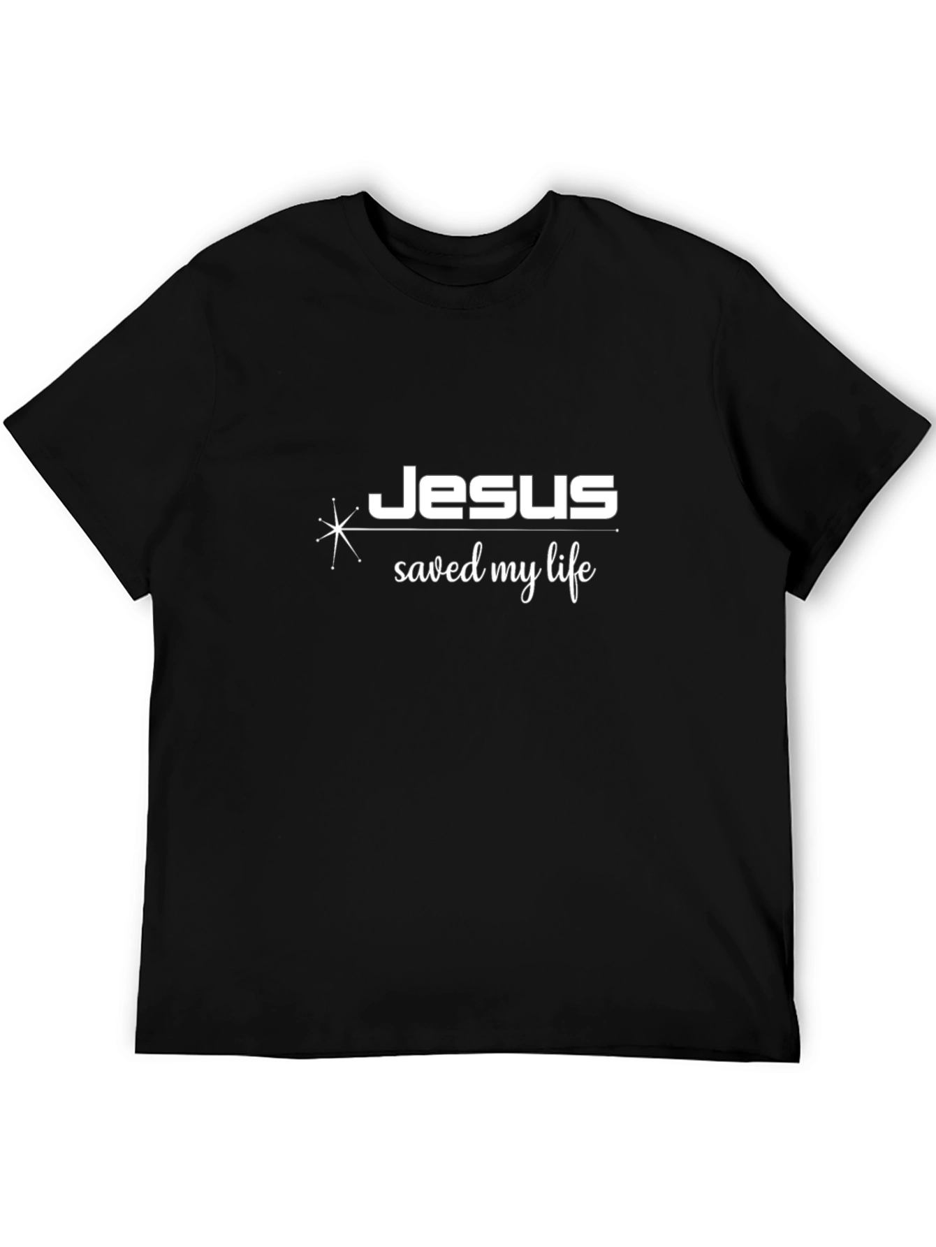 Jesus Saved My Life Black T-Shirt