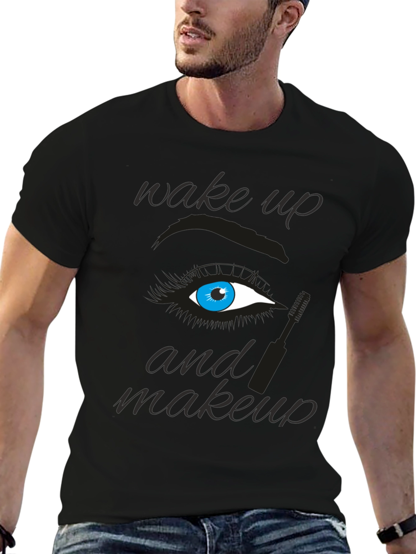 Wake Up and Makeup Graphic Tee