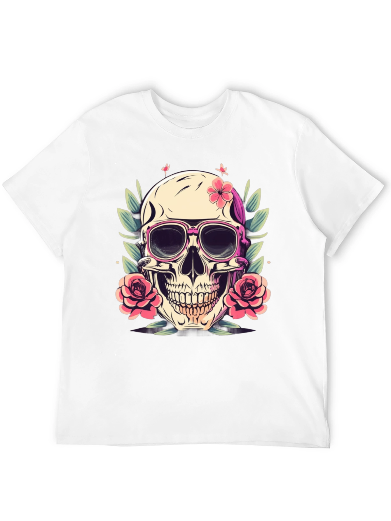 Skull & Roses T-Shirt - Edgy Summer Style