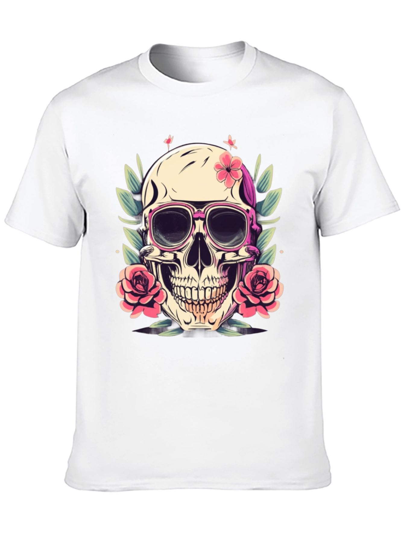 Skull & Roses T-Shirt - Edgy Summer Style