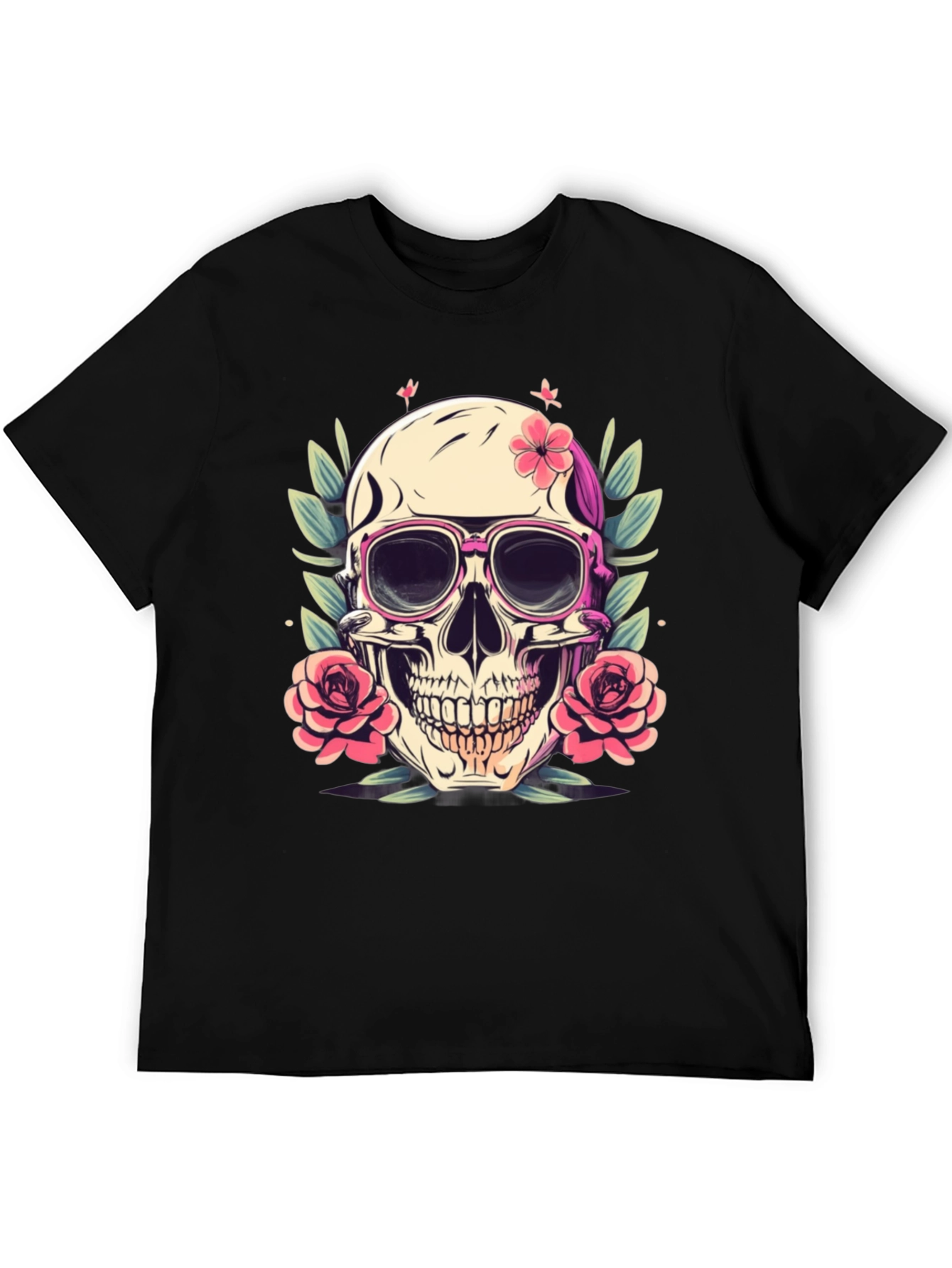 Skull & Roses T-Shirt - Edgy Summer Style