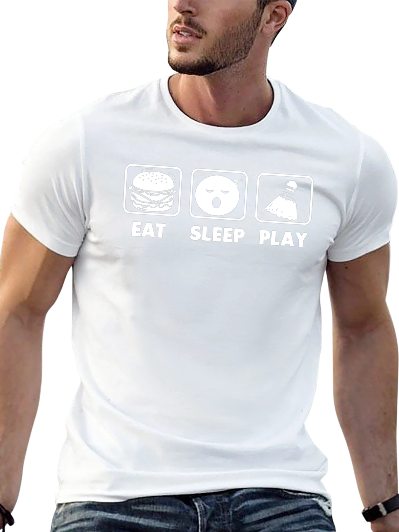 Eat Sleep Play Black T-Shirt