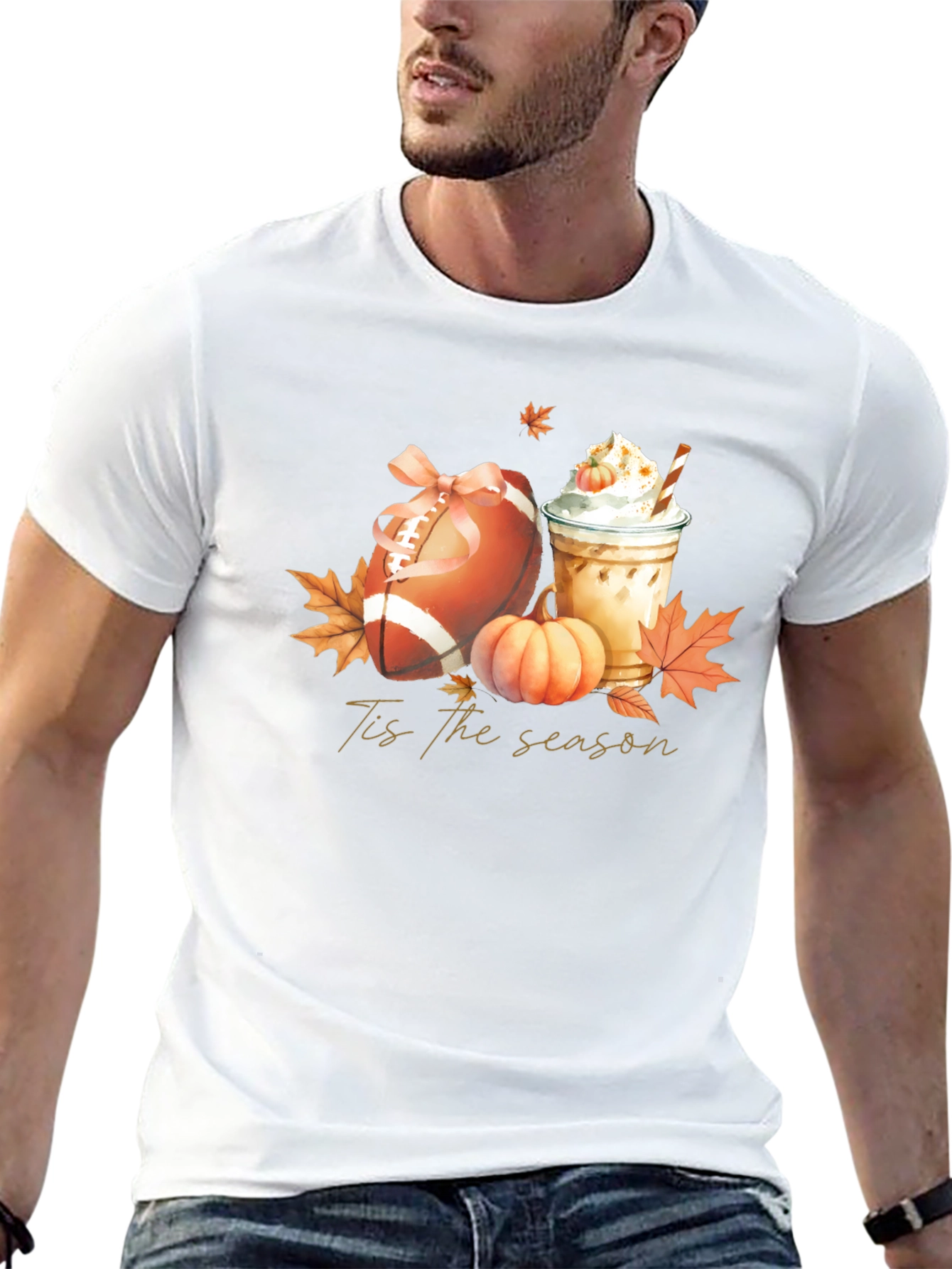 Tis The Season Football & Pumpkin Spice T-Shirt