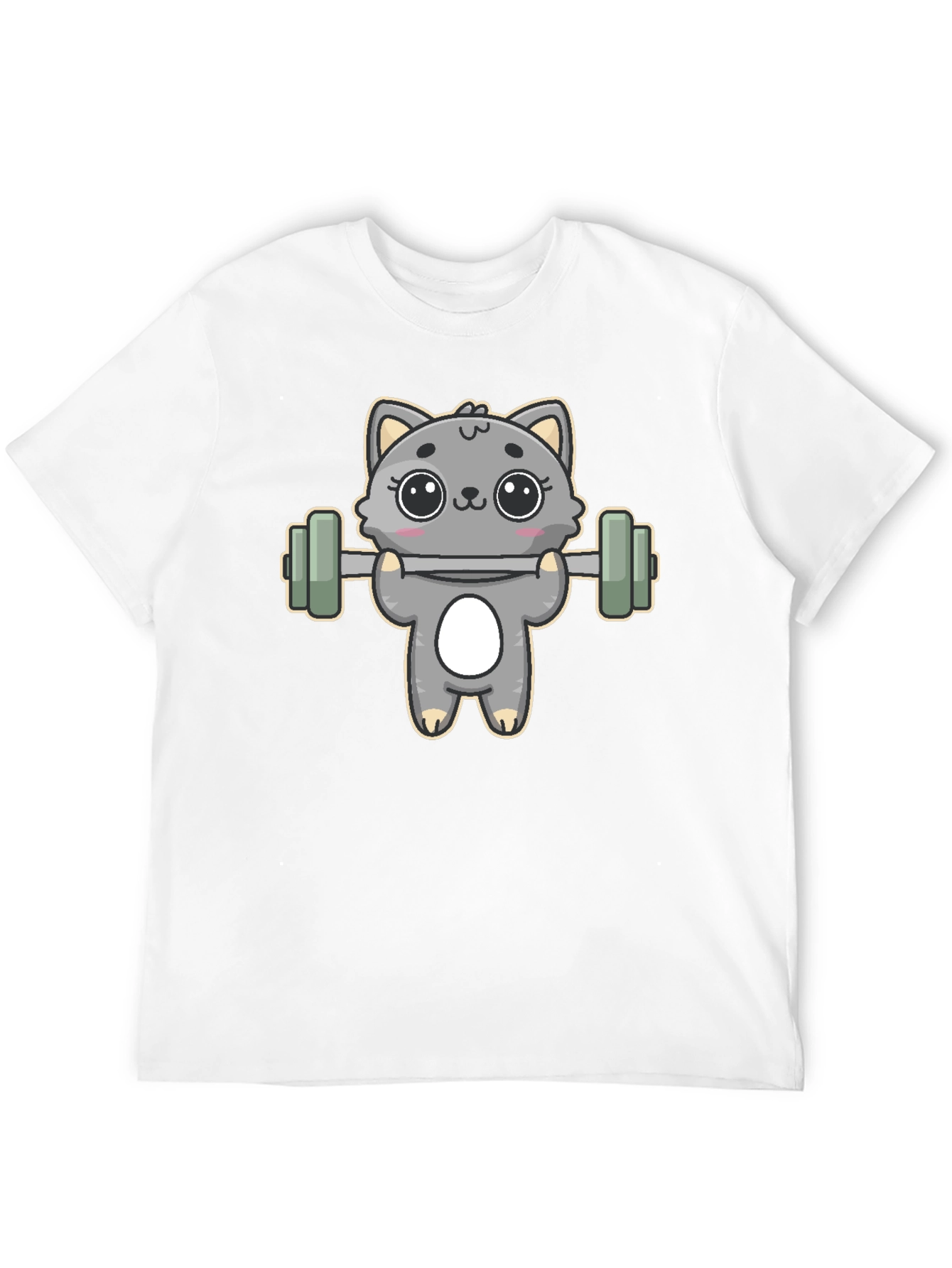 Cute Weightlifting Cat T-Shirt
