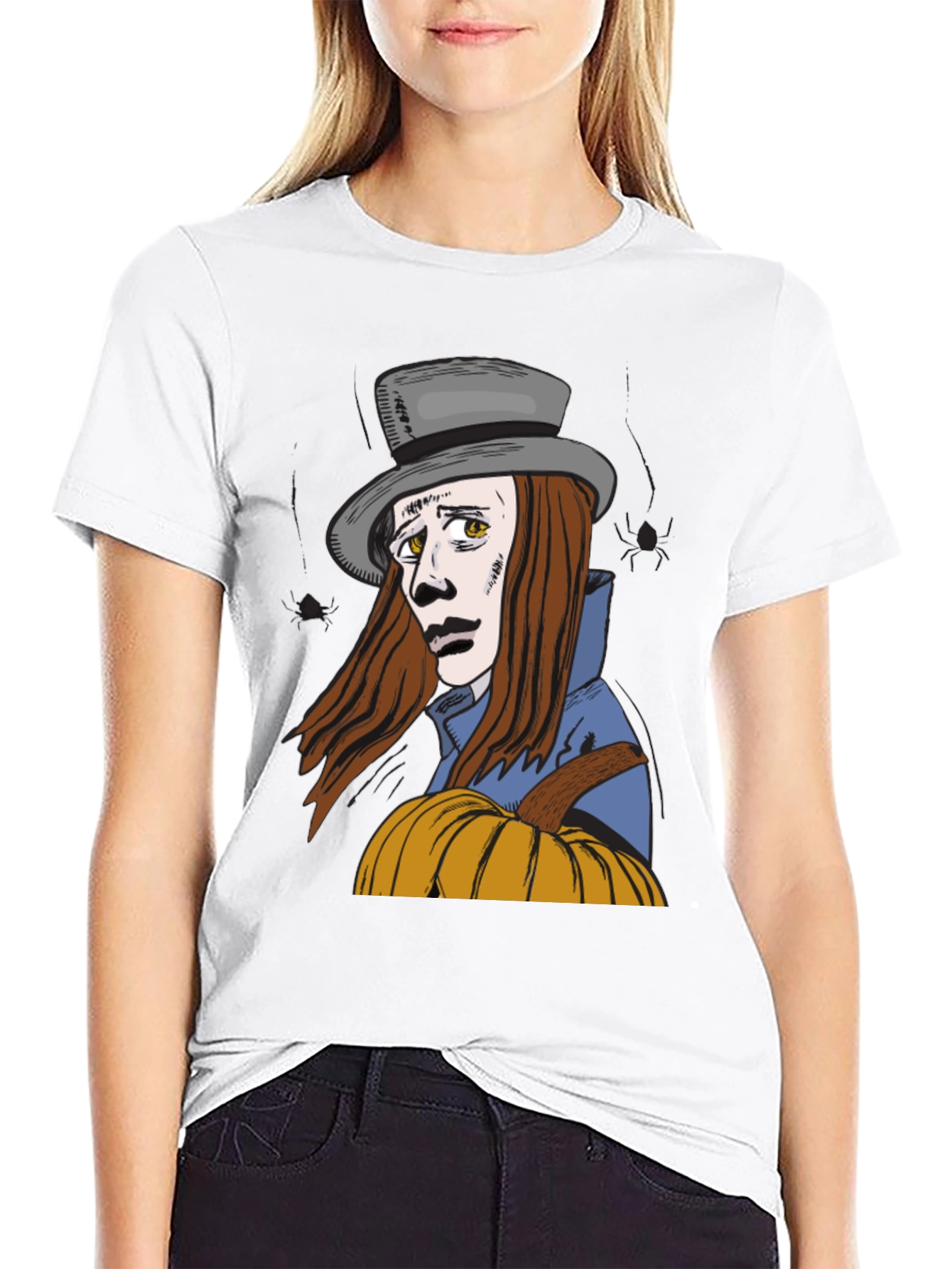 Pumpkin Man Graphic T-Shirt - Halloween Style
