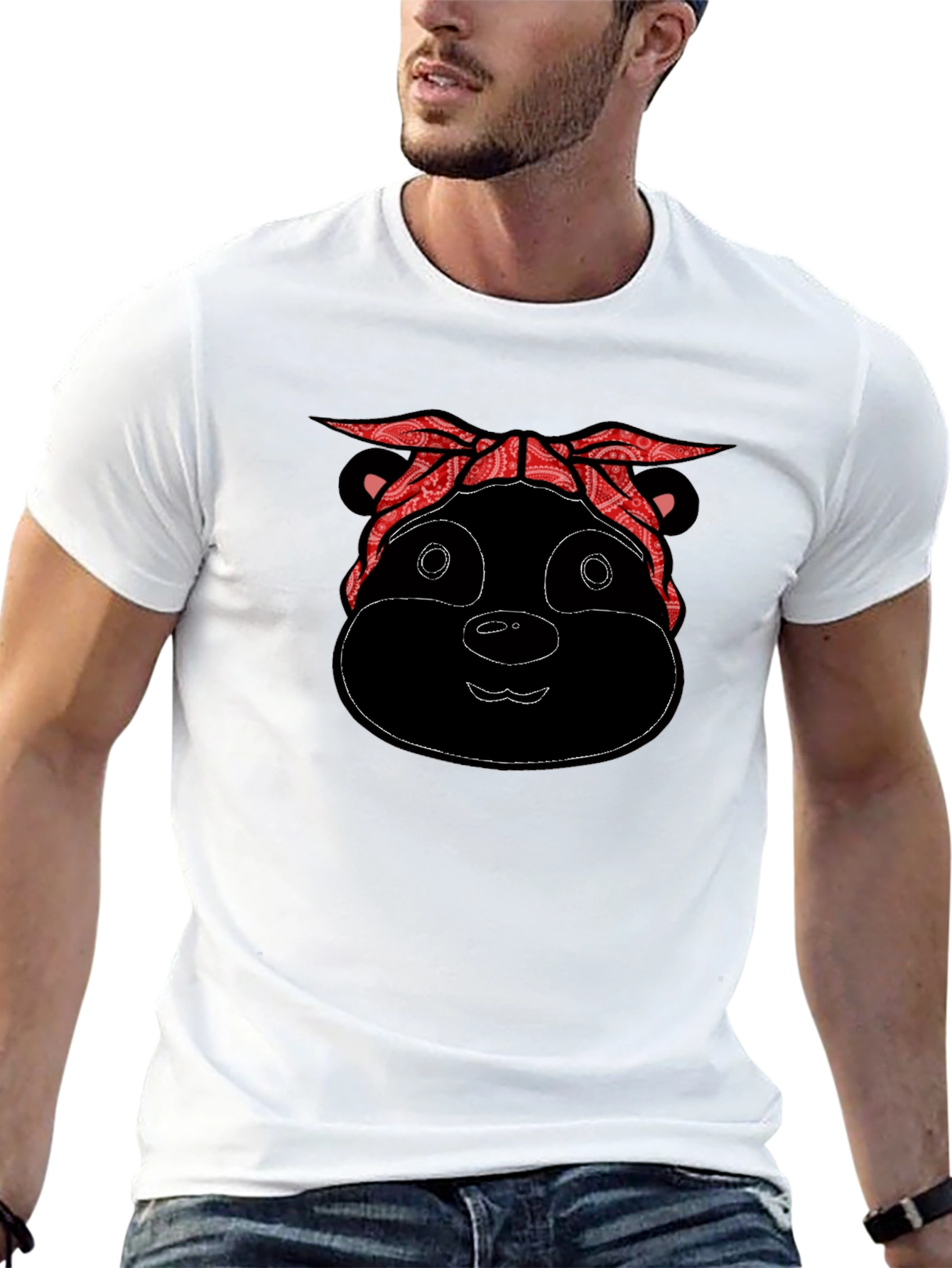 Bandana Bear Black T-Shirt