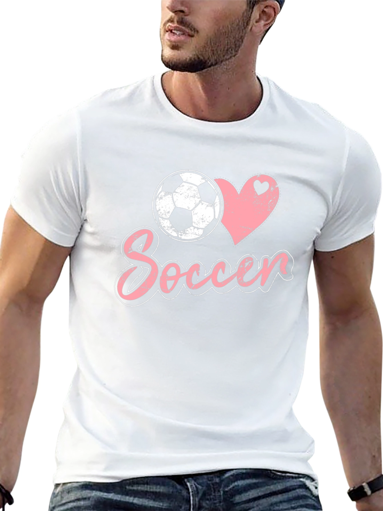 I Love Soccer Graphic T-Shirt