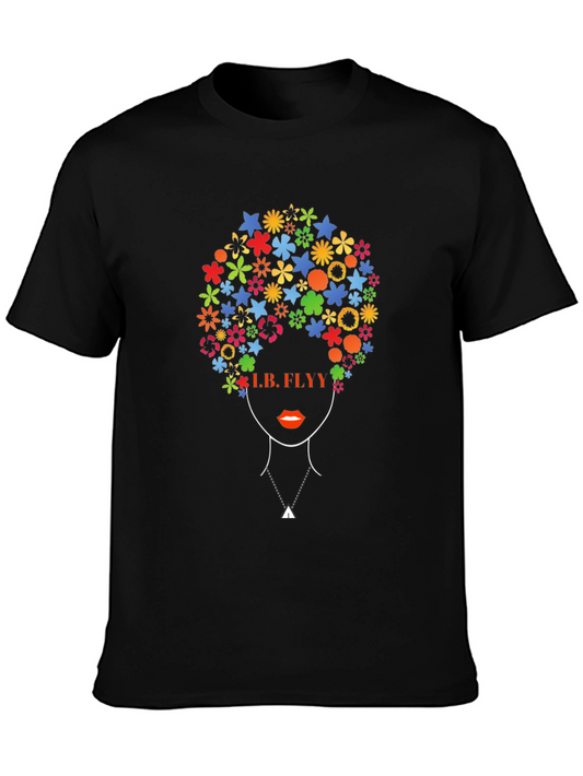 Floral Afro T-Shirt - Unisex Graphic Tee