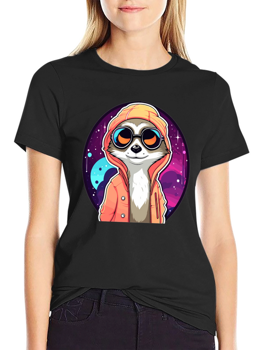 Cool Raccoon in Space T-Shirt