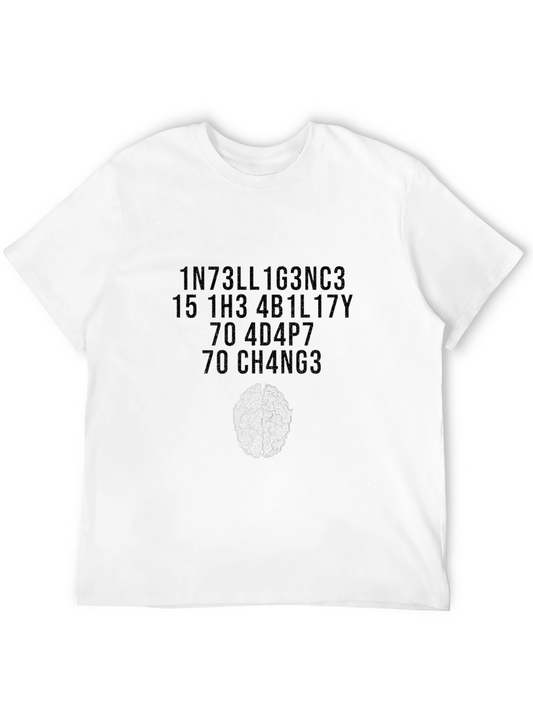 Intelligence Brain Teaser Graphic Tee - Black