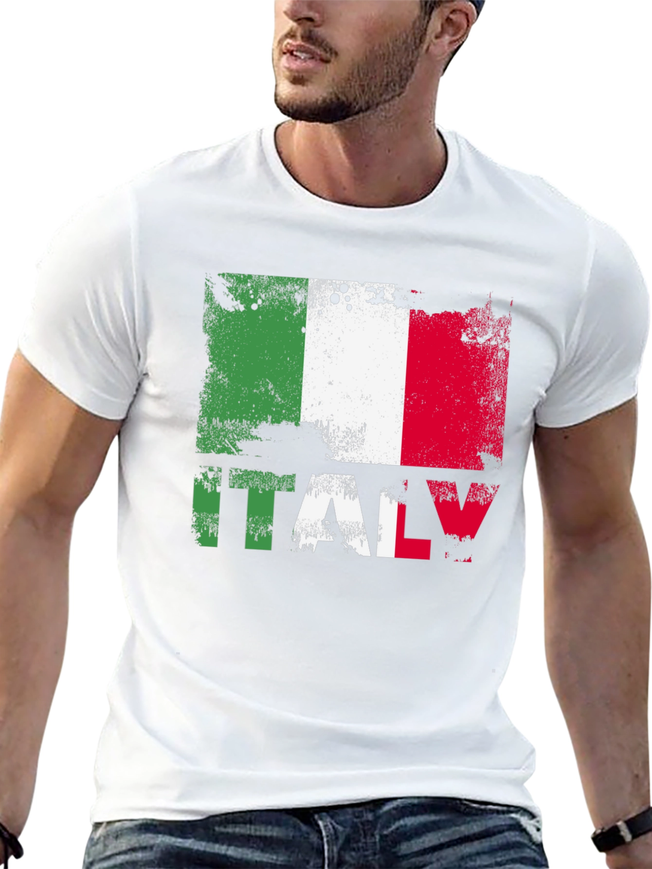 Italy Flag Grunge T-Shirt Italian Pride Tee