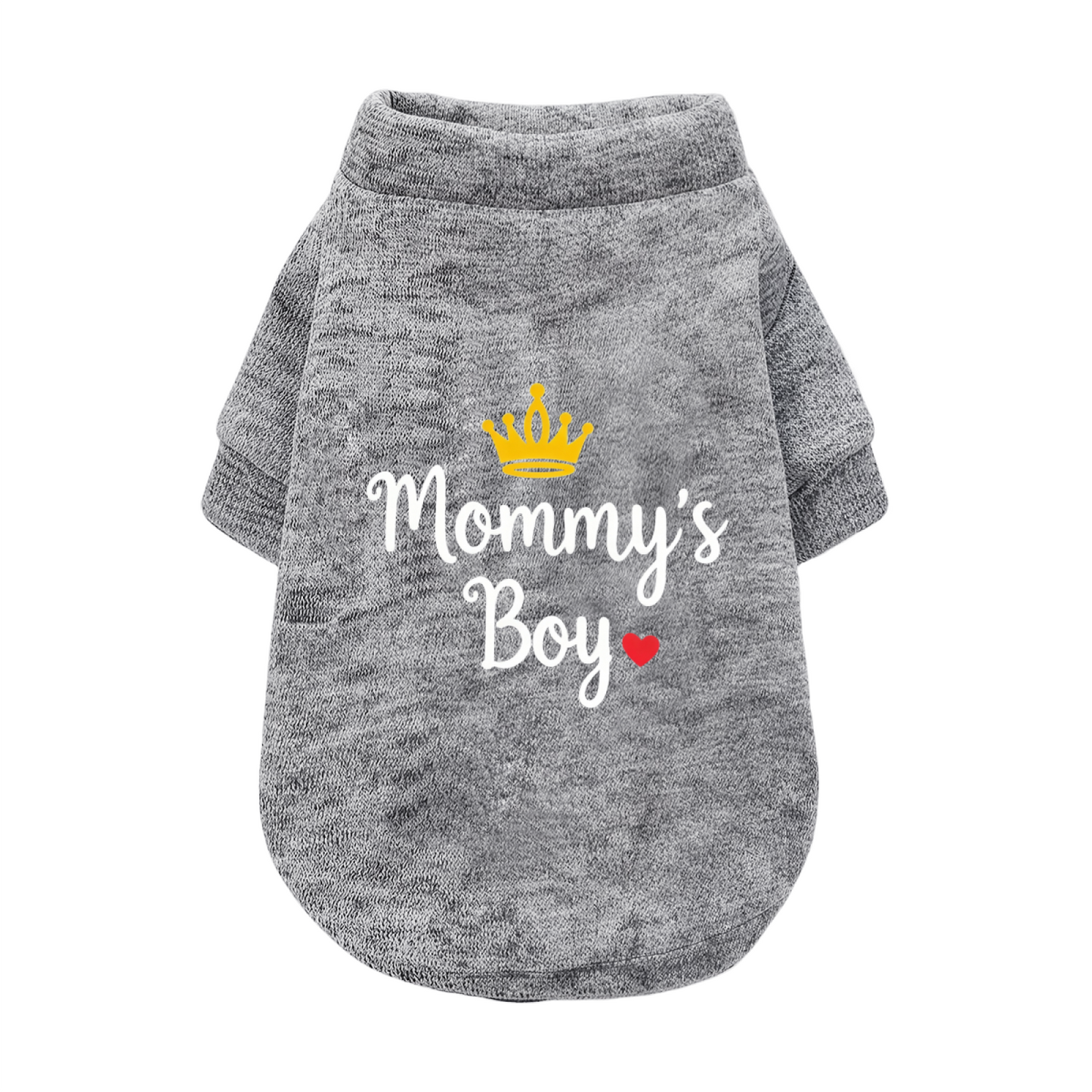 Mommy¡¯s Boy Golden Crown Heart Puppy Cardigan Sweater, Handsome Boy Pet Top