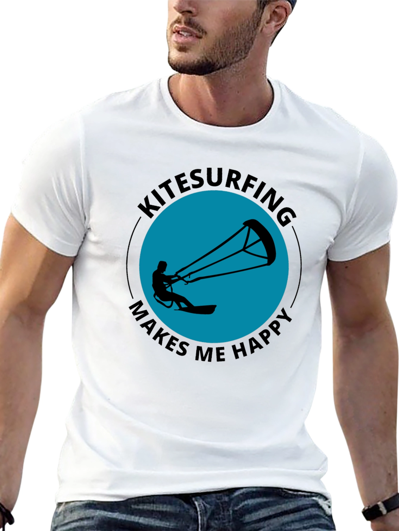 Kitesurfing Makes Me Happy Graphic Tee