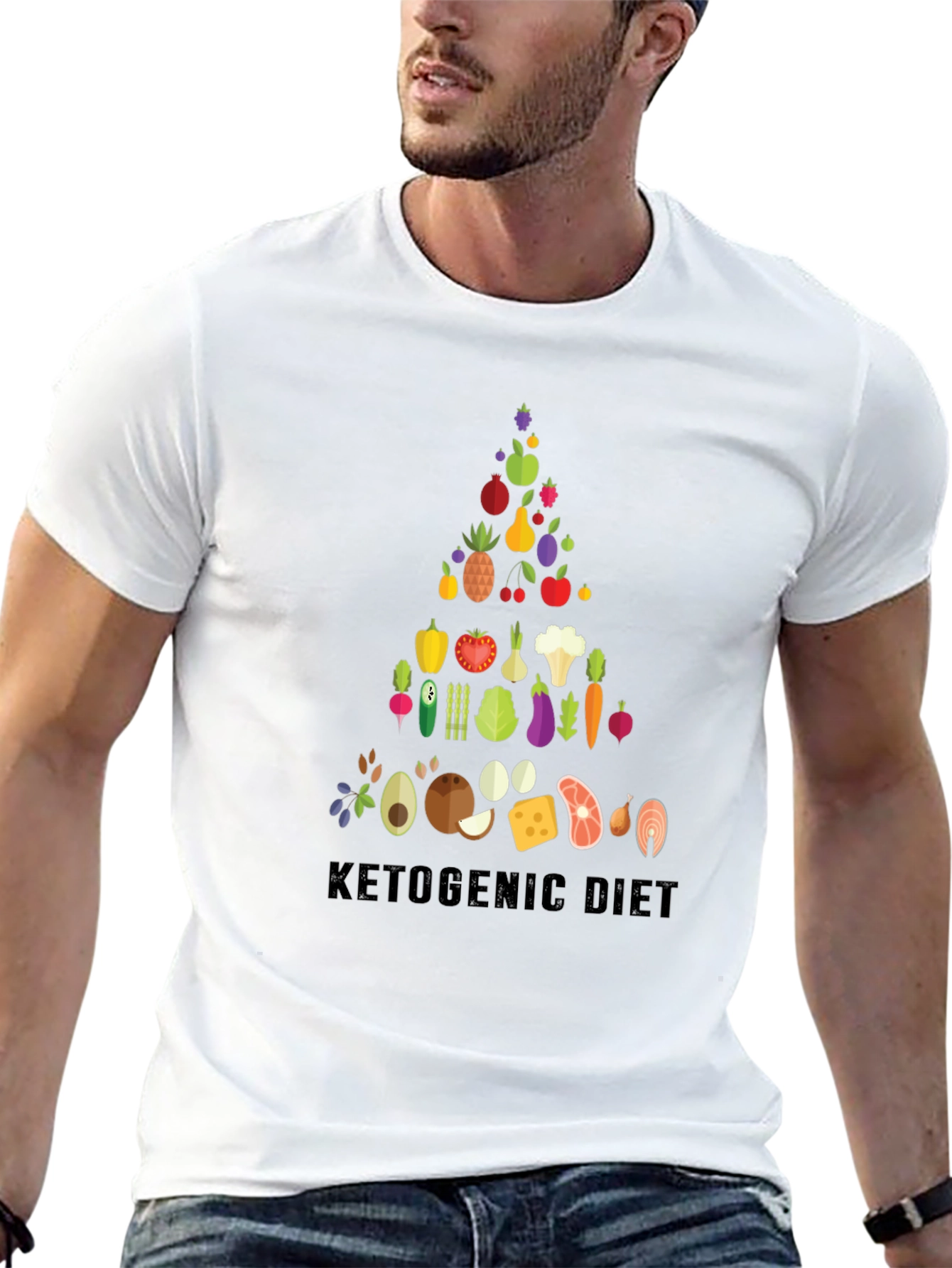 Ketogenic Diet Food Pyramid T-Shirt