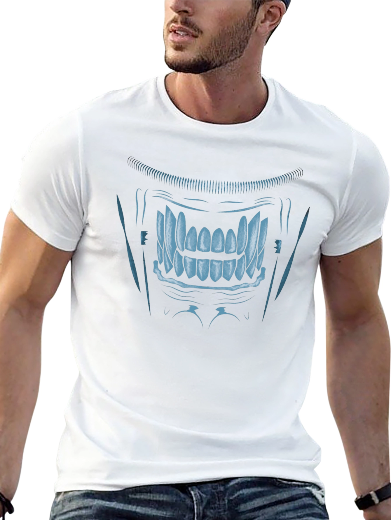 Monster Grin Graphic Tee - Cool Black T-Shirt