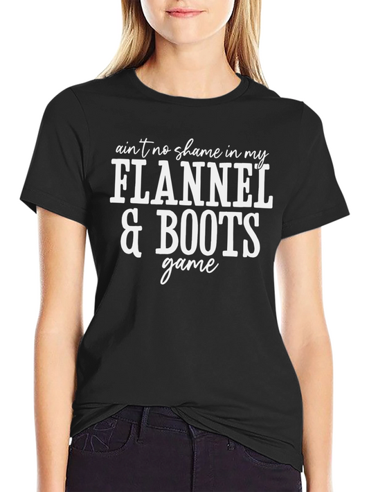 Flannel & Boots Graphic Tee - Unisex Cotton T-Shirt