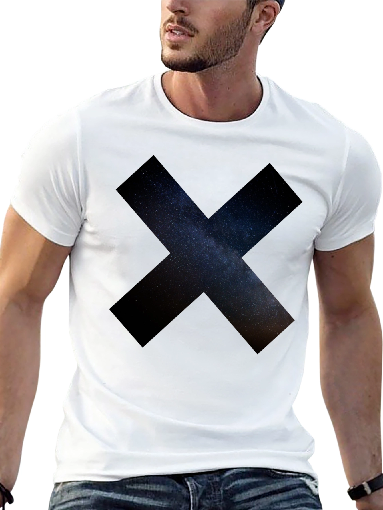 Cosmic X Graphic Black T-Shirt