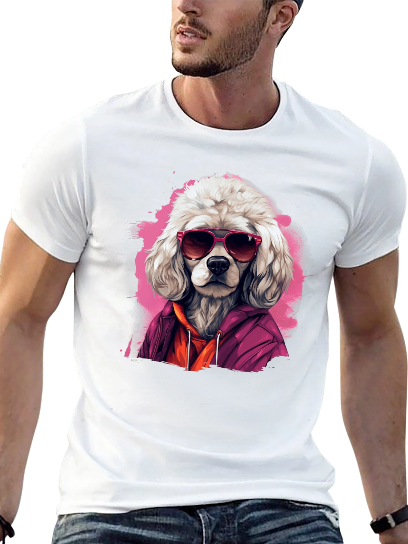 Cool Dog Graphic Tee - Black
