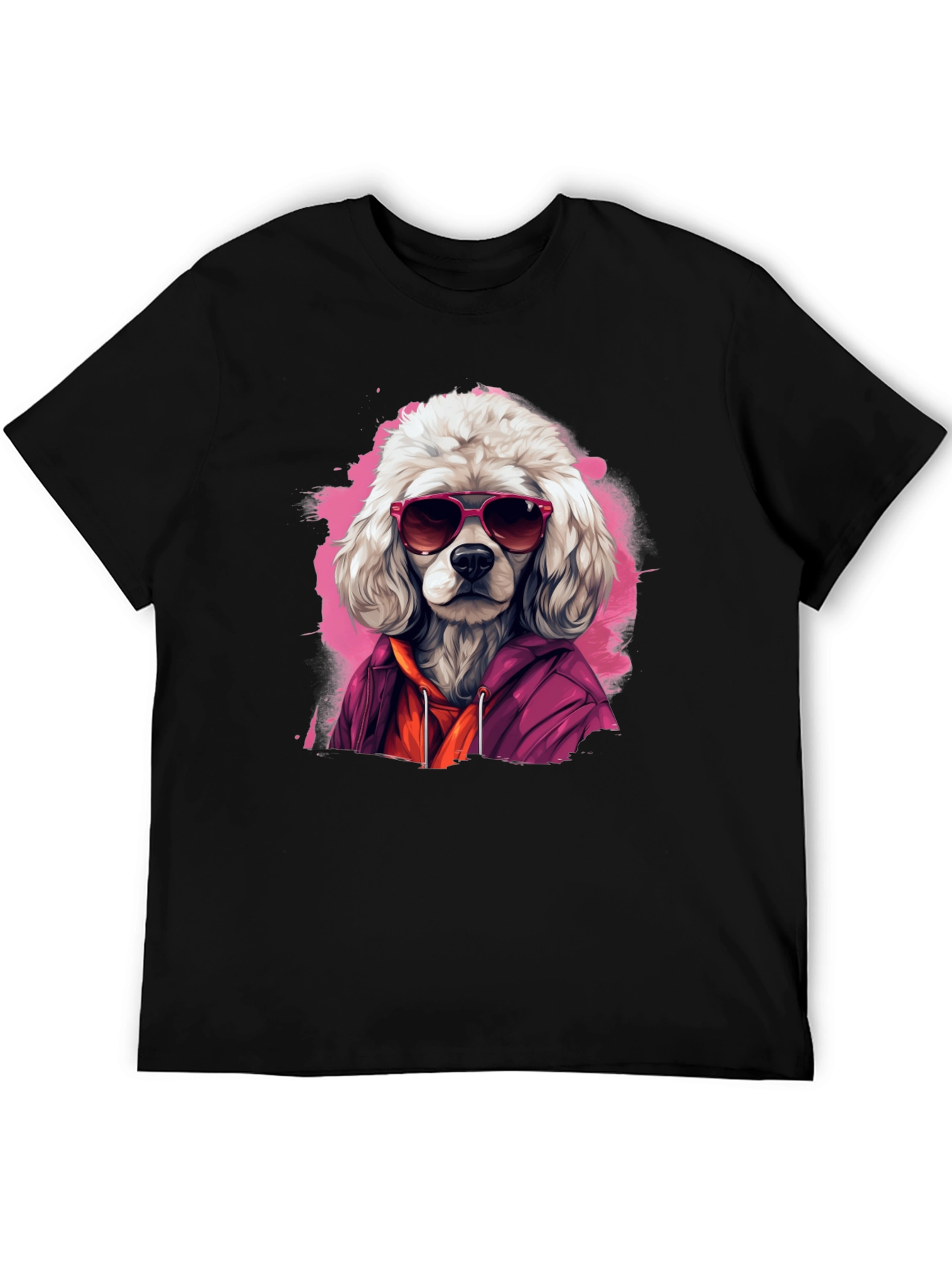 Cool Dog Graphic Tee - Black