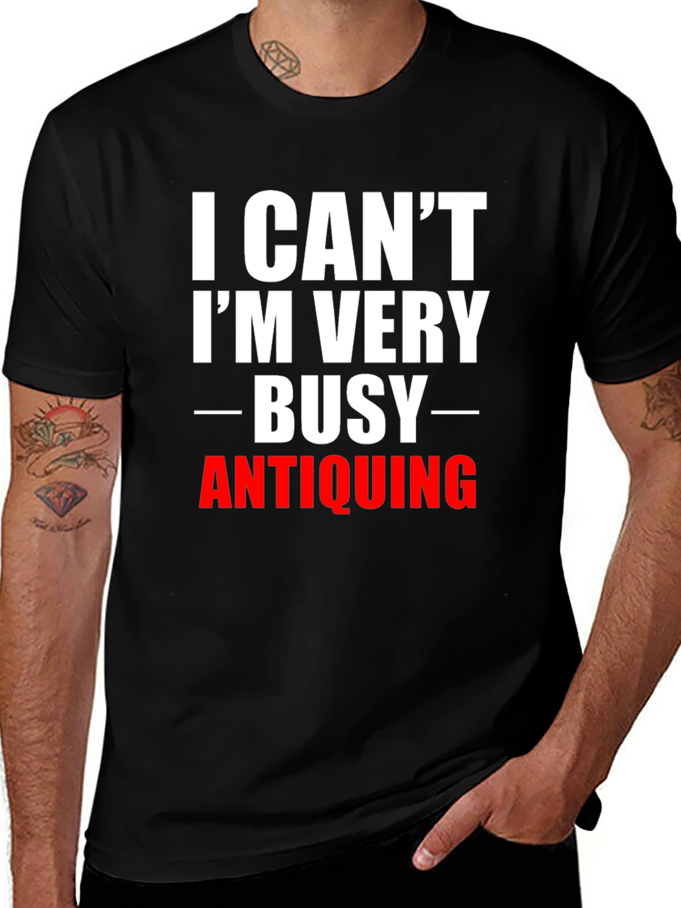 Busy Antiquing Black T-Shirt