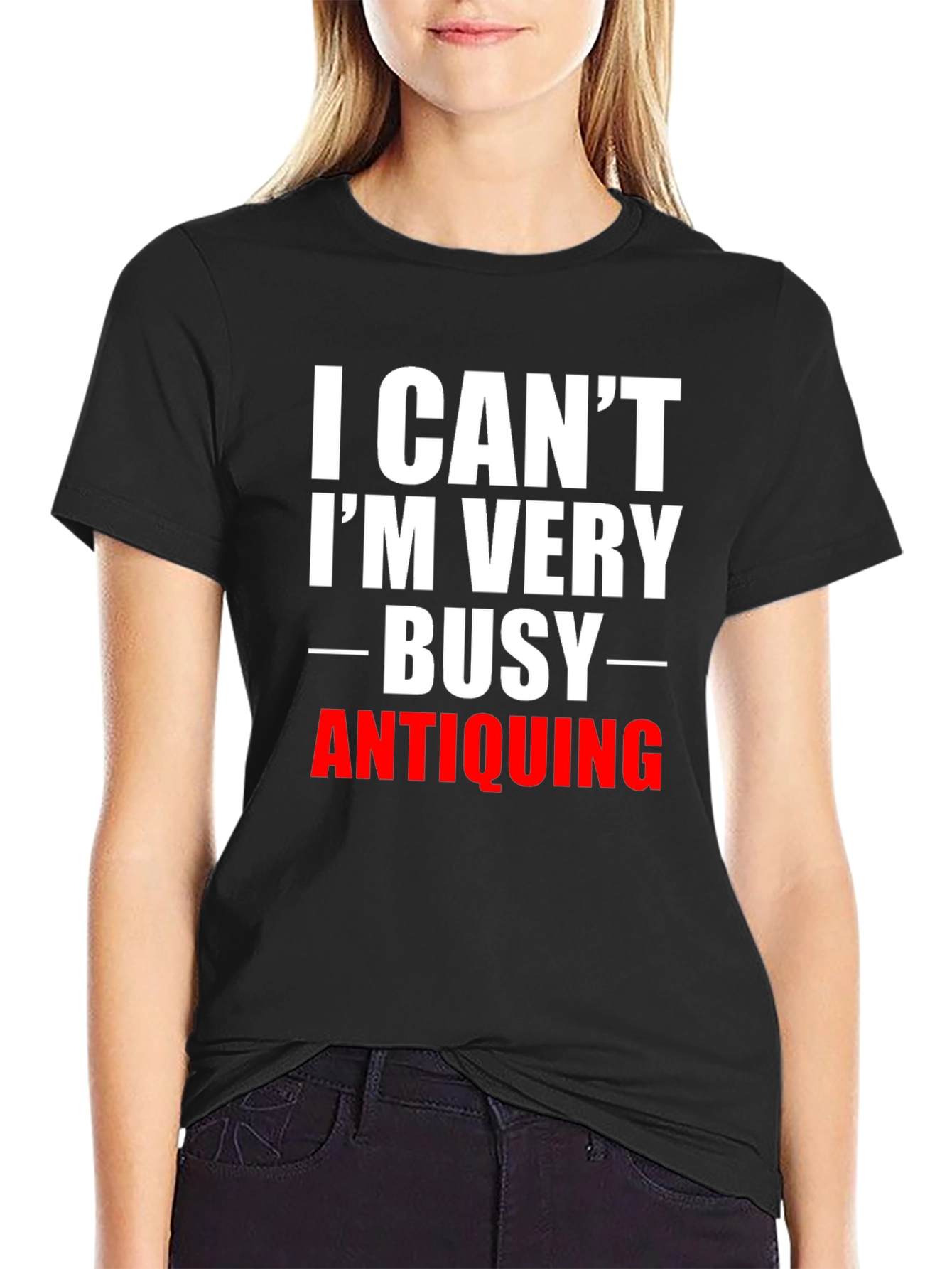 Busy Antiquing Black T-Shirt