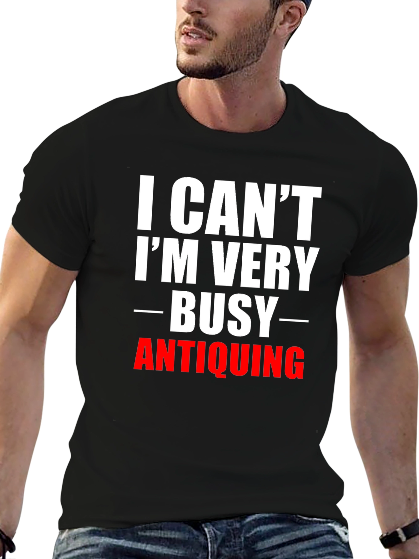 Busy Antiquing Black T-Shirt