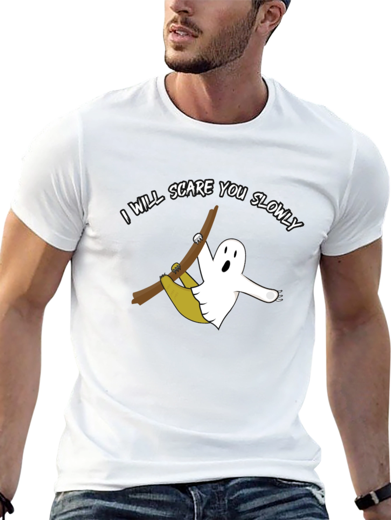 Funny Ghost Sloth Halloween T-Shirt