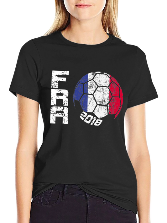 France Soccer Ball 2018 Black Graphic Tee
