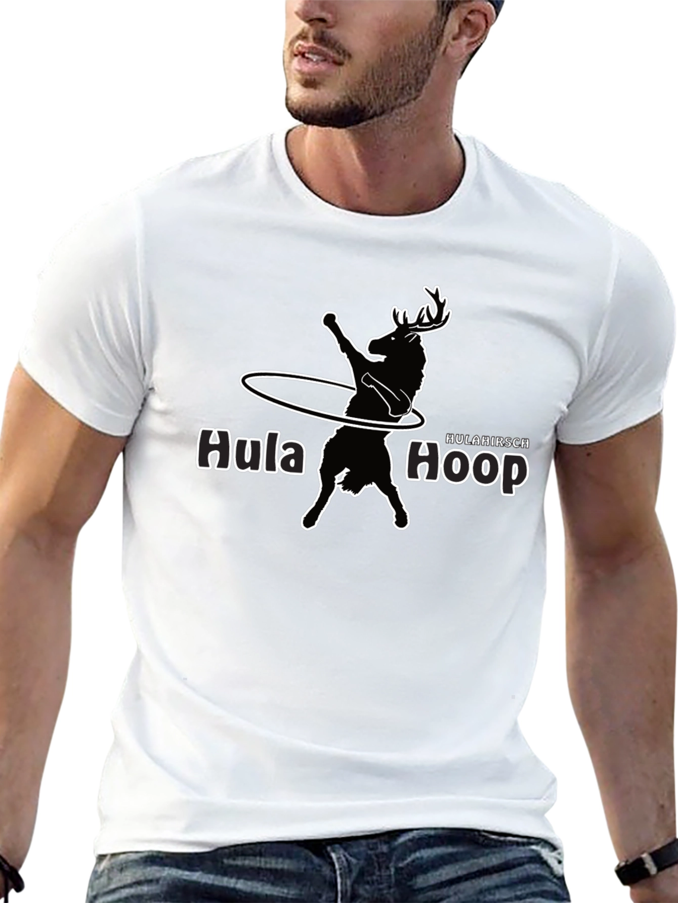 Hula Hoop Deer Graphic Tee