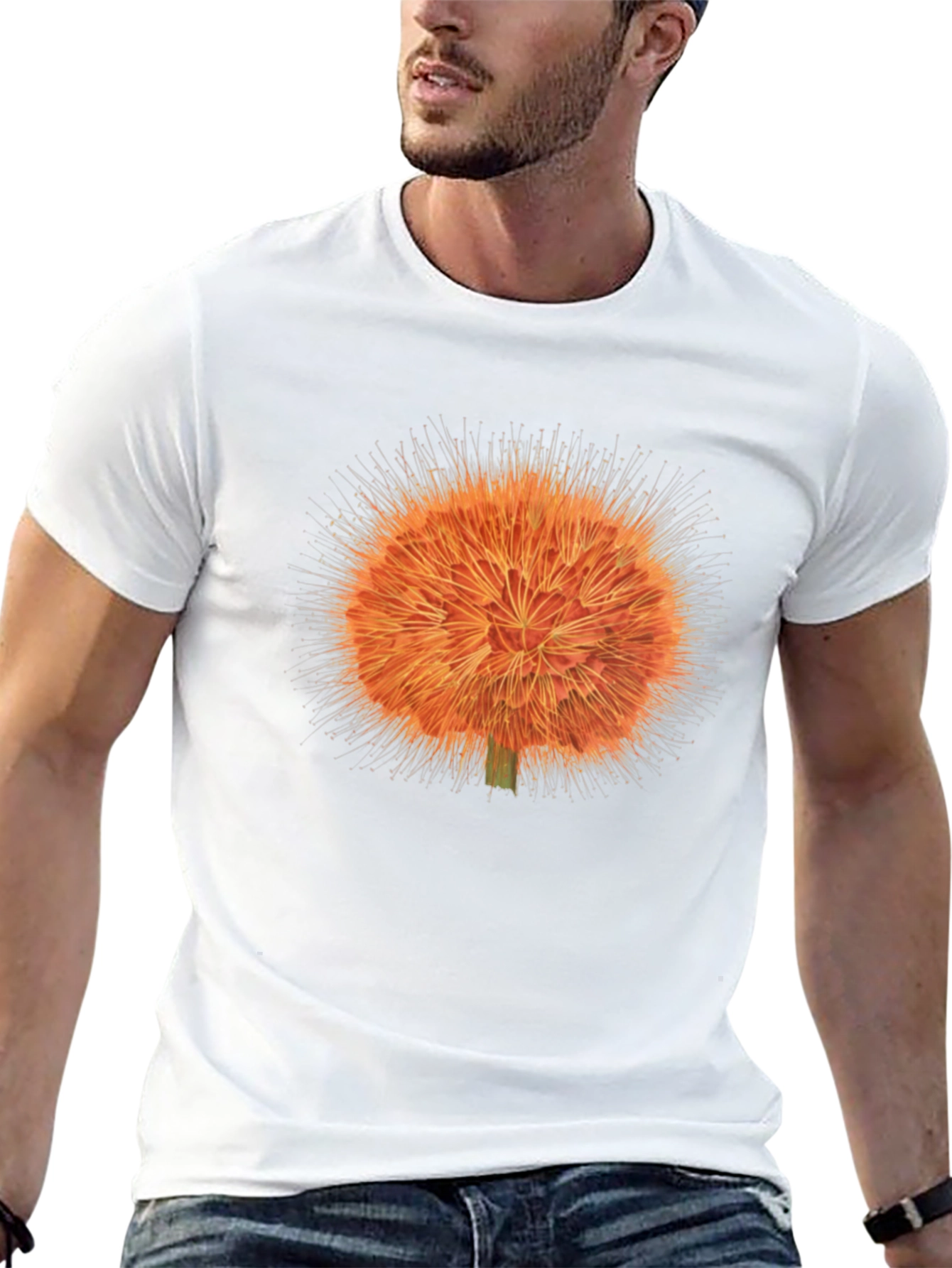 Exotic Flower Graphic Tee - Unique Botanical Print