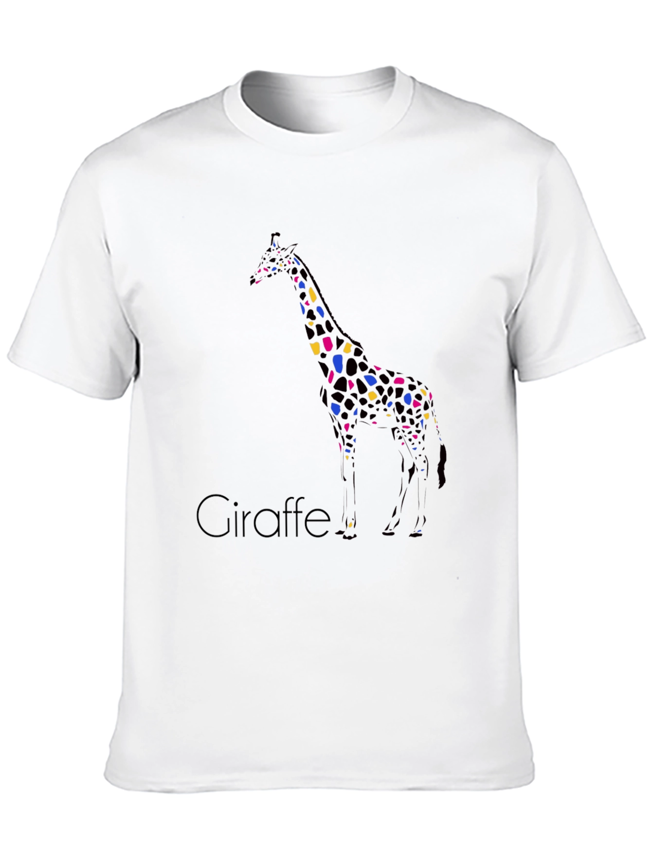 Giraffe Print Crew Neck T-Shirt