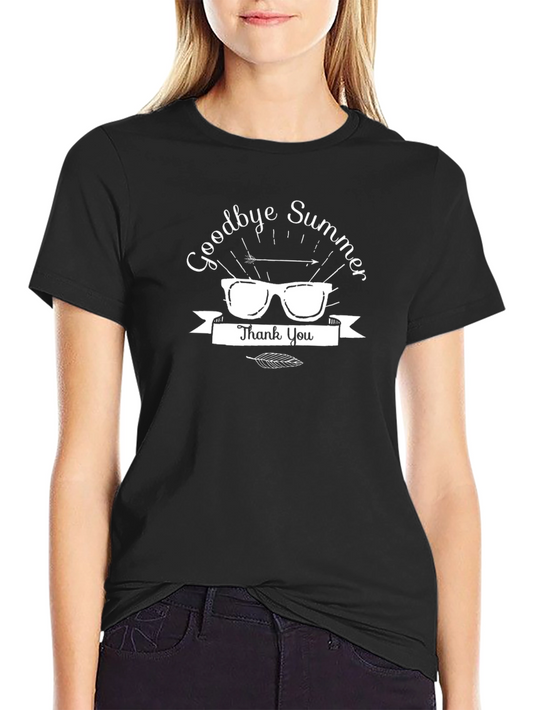 Goodbye Summer Graphic T-Shirt Black