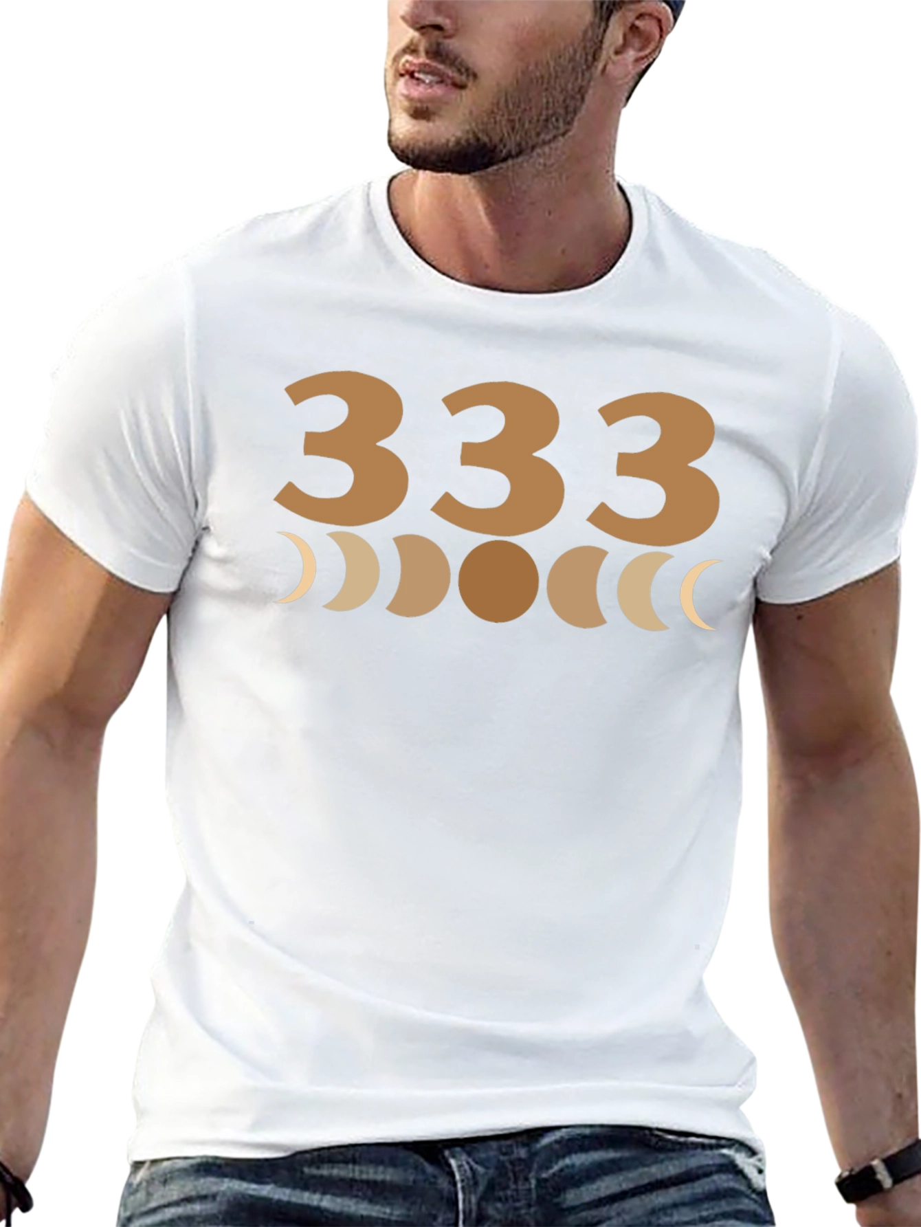 333 Moon Phases Graphic Tee - Black