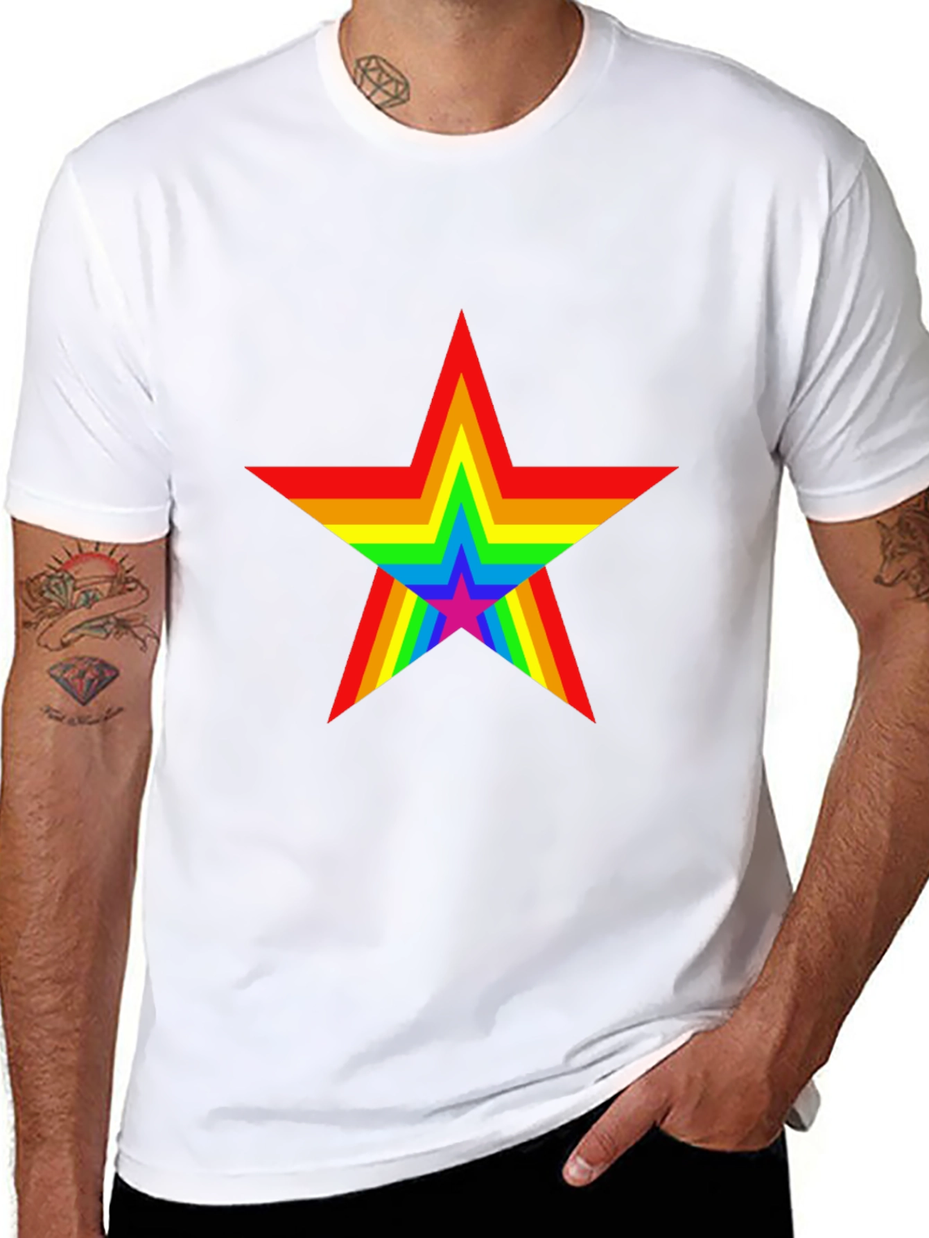 Rainbow Star Graphic Tee - Pride Edition