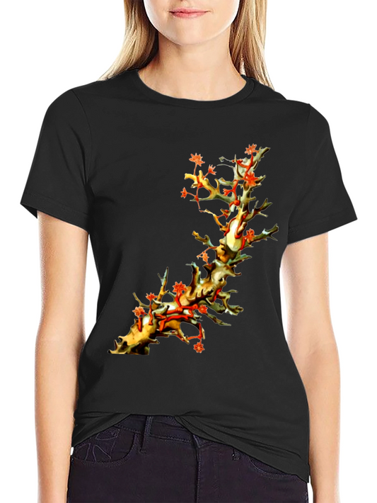 Coral Branch Print T-Shirt