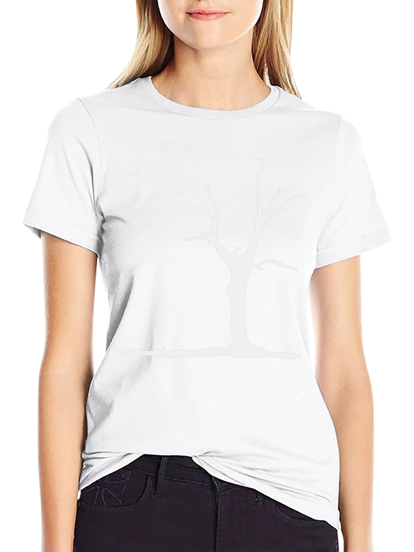 White Tree Graphic Black T-Shirt
