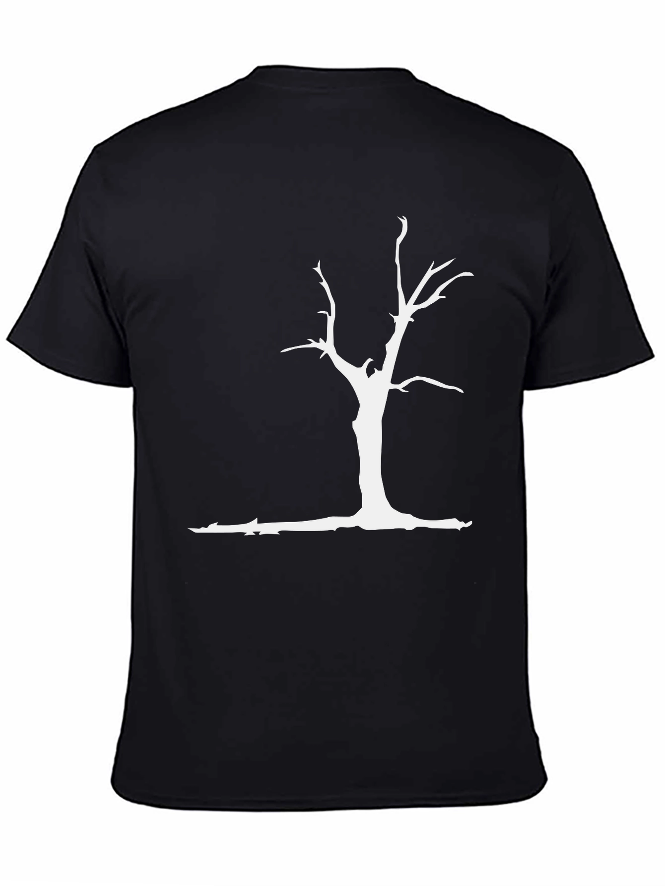 White Tree Graphic Black T-Shirt