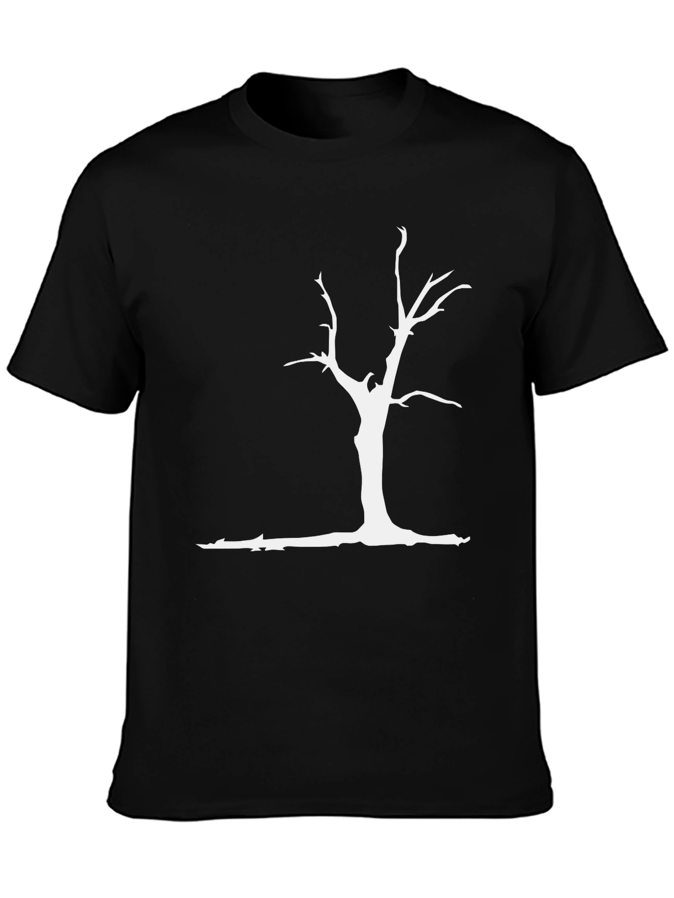 White Tree Graphic Black T-Shirt