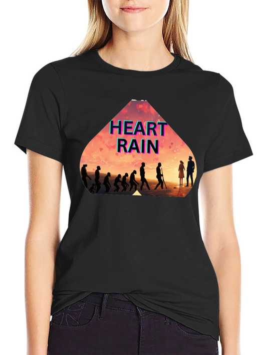 Heart Rain Evolution Black T-Shirt