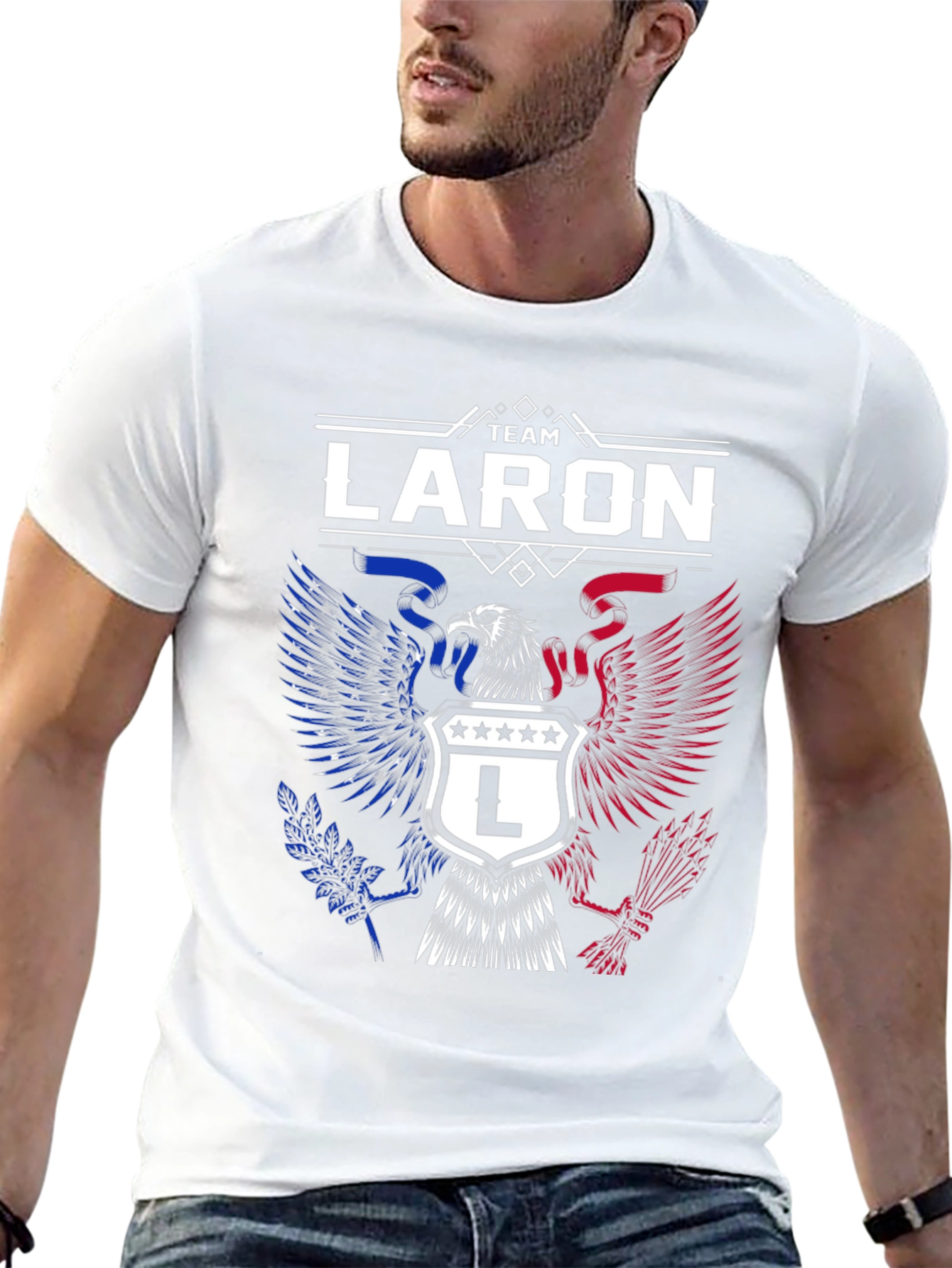 Team Laron T-Shirt - Patriotic Eagle Design