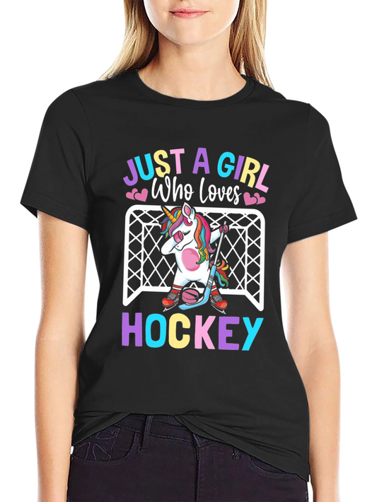 Just a Girl Who Loves Hockey T-Shirt