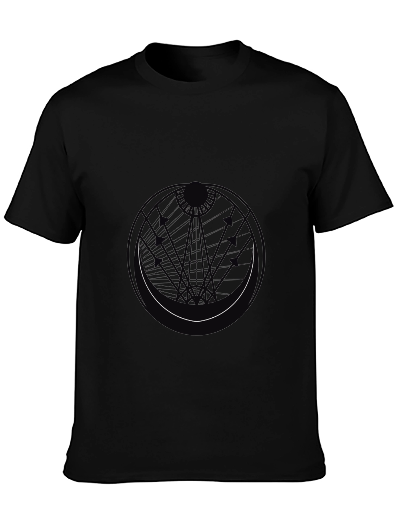 Tower Silhouette Graphic Tee - Black Cotton Blend