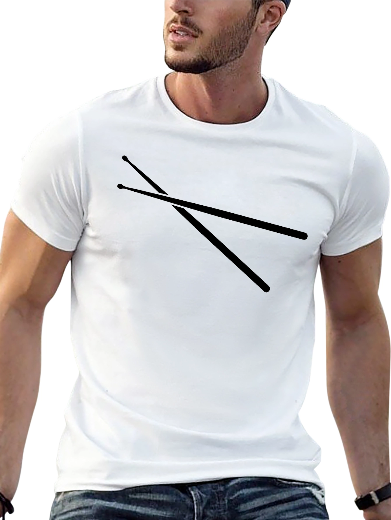Black Drumsticks T-Shirt - Musician Style