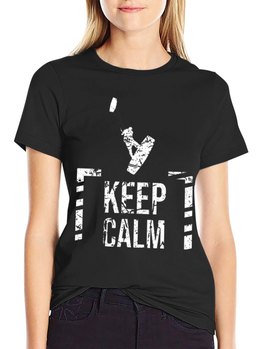 Keep Calm Kiteboarding T-Shirt - Distressed Graphic Tee
